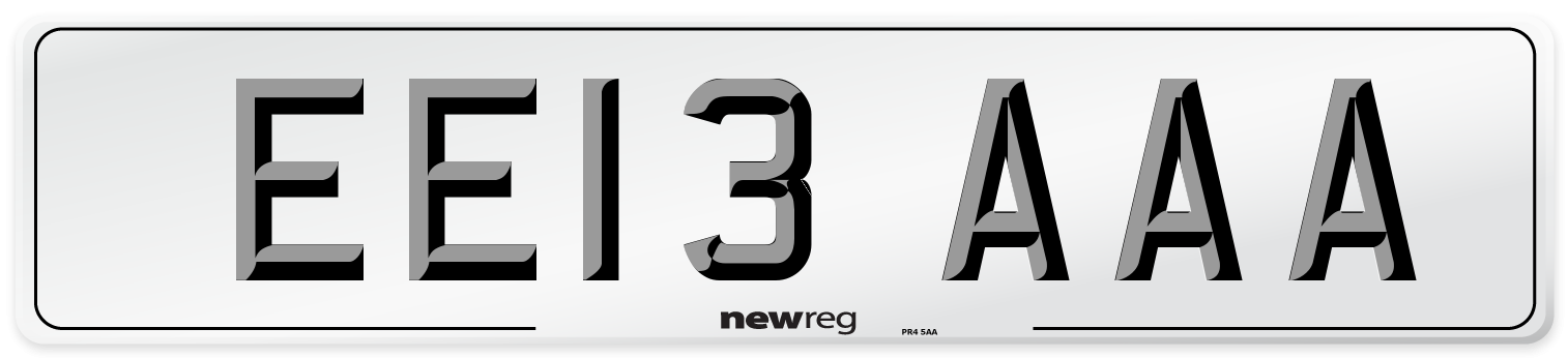 EE13 AAA Number Plate from New Reg
